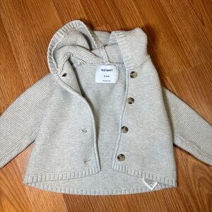 Old Navy Kids Light Gray Knit Jacket